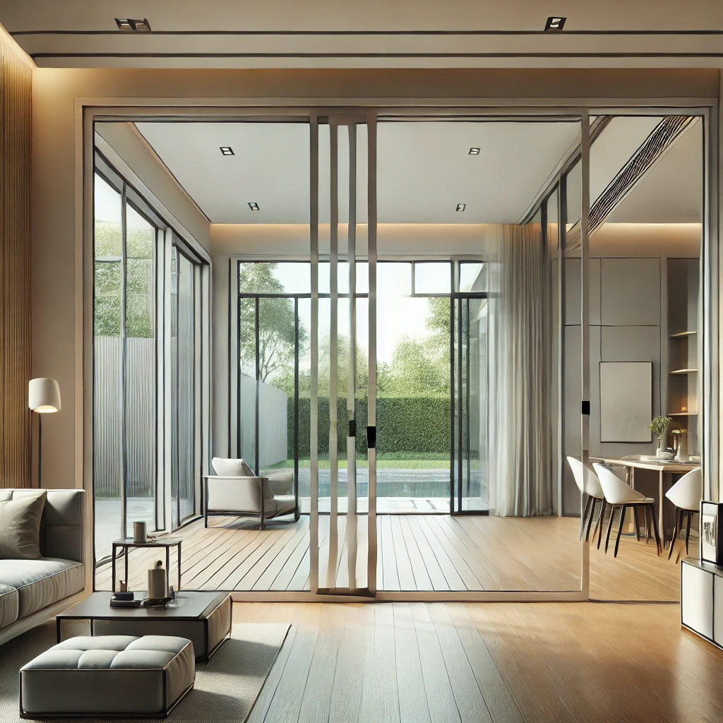 uPVC-combination-windows-and-doors-installed-in-a-modern-home.-The-design-features-a-combination-of-large-sliding-doors-and-fixed